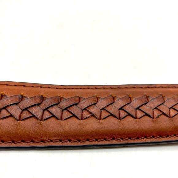 Greg Norman Men’s Brown Genuine Leather Braidered Belt Size 40/100 47,5”/46” - Picture 5 of 8